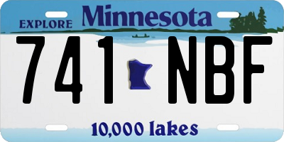 MN license plate 741NBF