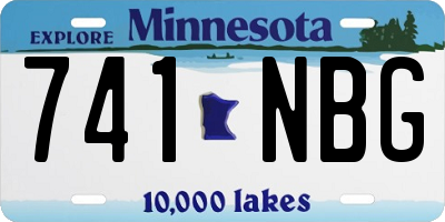 MN license plate 741NBG