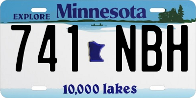 MN license plate 741NBH