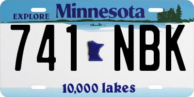 MN license plate 741NBK