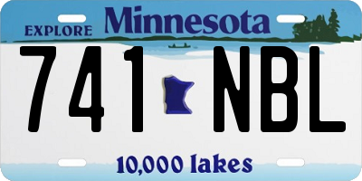 MN license plate 741NBL