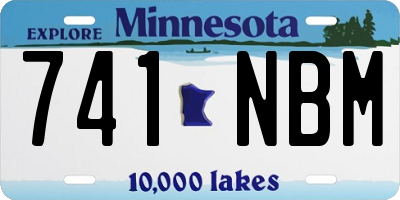 MN license plate 741NBM