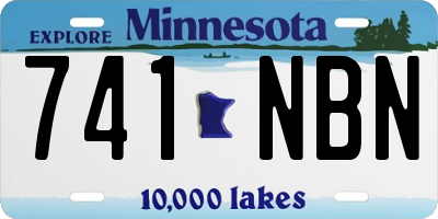 MN license plate 741NBN