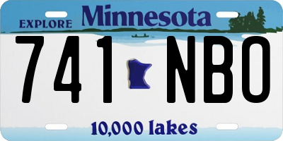 MN license plate 741NBO