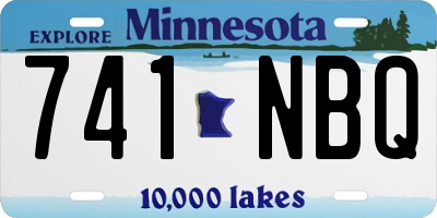 MN license plate 741NBQ