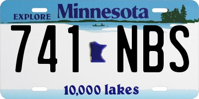 MN license plate 741NBS
