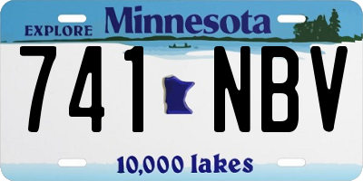 MN license plate 741NBV