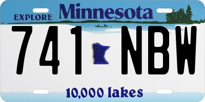 MN license plate 741NBW