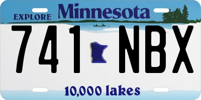 MN license plate 741NBX