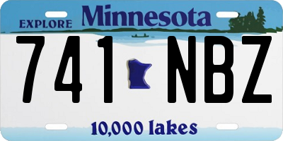 MN license plate 741NBZ