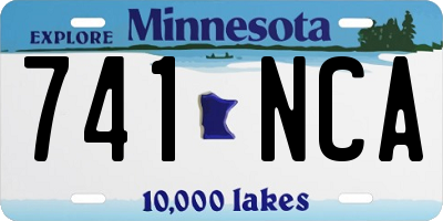 MN license plate 741NCA