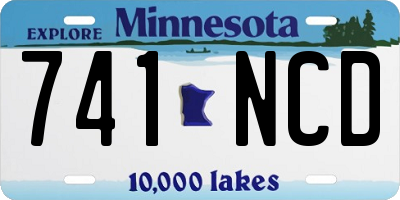 MN license plate 741NCD