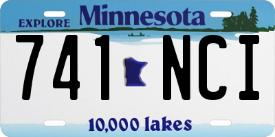 MN license plate 741NCI