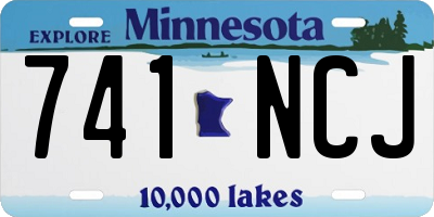 MN license plate 741NCJ