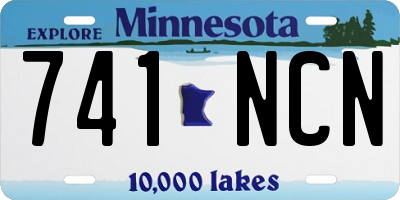 MN license plate 741NCN