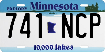 MN license plate 741NCP