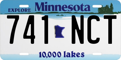 MN license plate 741NCT