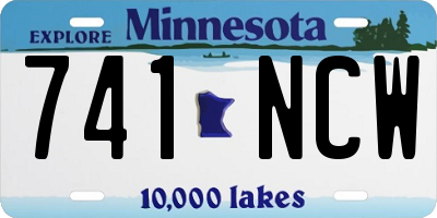 MN license plate 741NCW