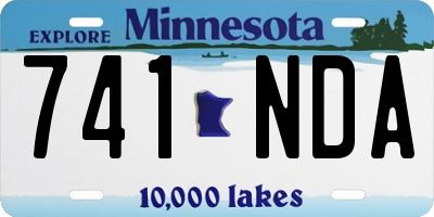 MN license plate 741NDA