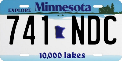 MN license plate 741NDC