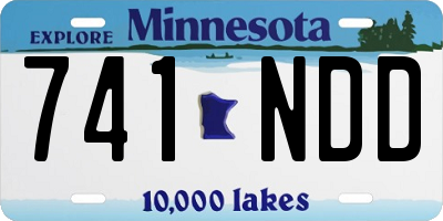MN license plate 741NDD