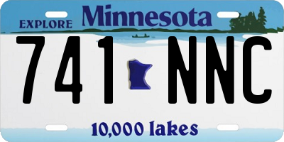 MN license plate 741NNC