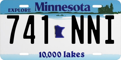 MN license plate 741NNI