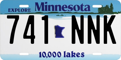 MN license plate 741NNK