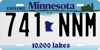 MN license plate 741NNM