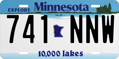 MN license plate 741NNW