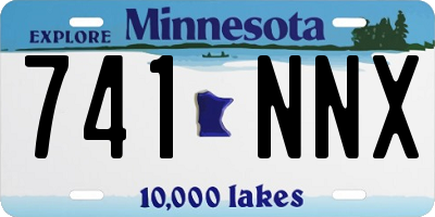 MN license plate 741NNX