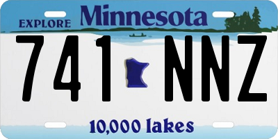 MN license plate 741NNZ