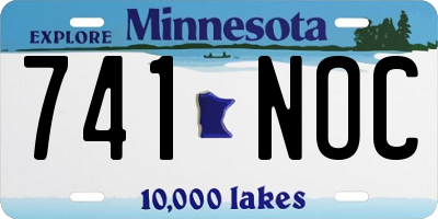 MN license plate 741NOC