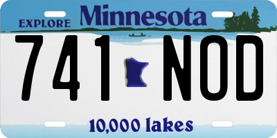 MN license plate 741NOD