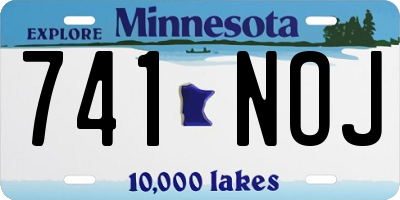 MN license plate 741NOJ