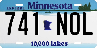 MN license plate 741NOL