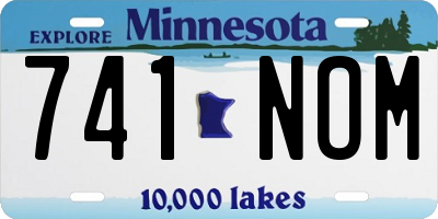 MN license plate 741NOM
