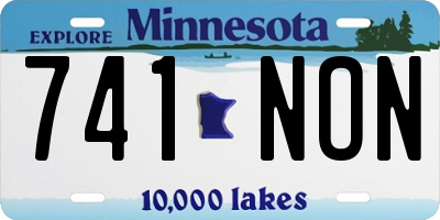 MN license plate 741NON