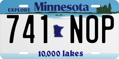 MN license plate 741NOP