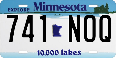 MN license plate 741NOQ