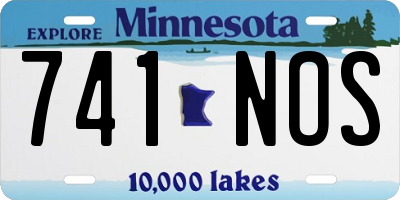 MN license plate 741NOS
