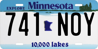 MN license plate 741NOY