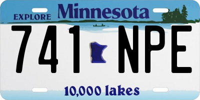 MN license plate 741NPE
