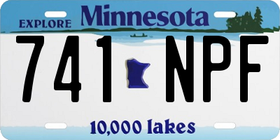 MN license plate 741NPF