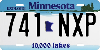 MN license plate 741NXP