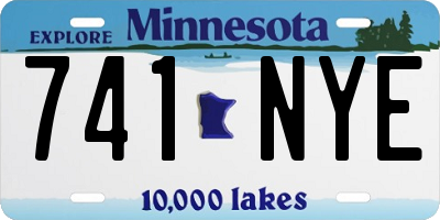 MN license plate 741NYE