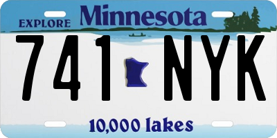 MN license plate 741NYK