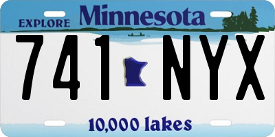 MN license plate 741NYX