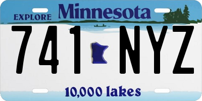 MN license plate 741NYZ