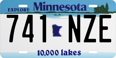 MN license plate 741NZE